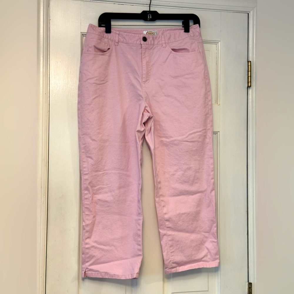 Talbots Pink Ankle Cropped Jeans Relaxed Fit